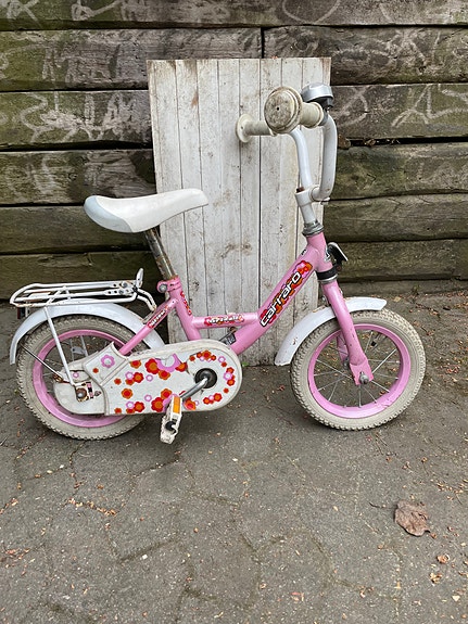 Lasten pinkki polkupyörä 12"