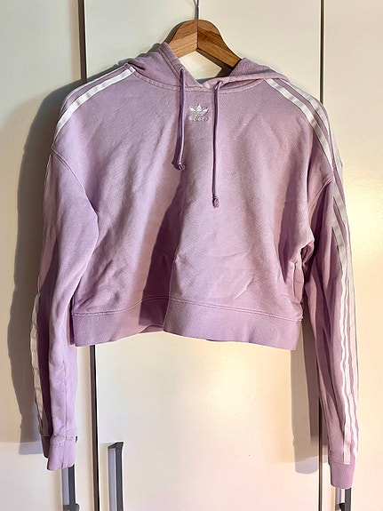 Adidas originals cropped huppari koko 34 violetti