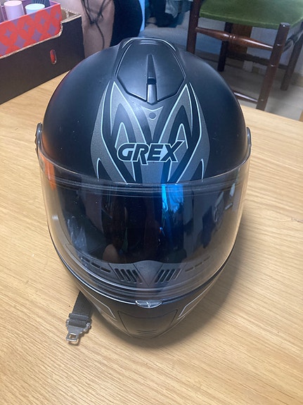 Grex R2 moottoripyöräkypärä XS musta harmaa