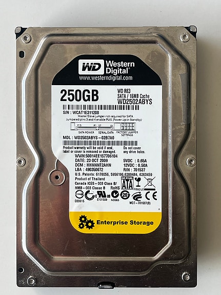 Western Digital kovalevy 250GB 3,5" SATA