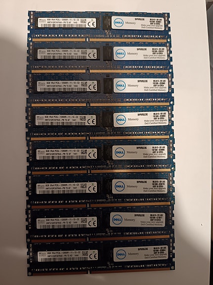 8GB 1Rx4 PC3L-12800R DDR3-1600MHz

X 8 ( 64gb )