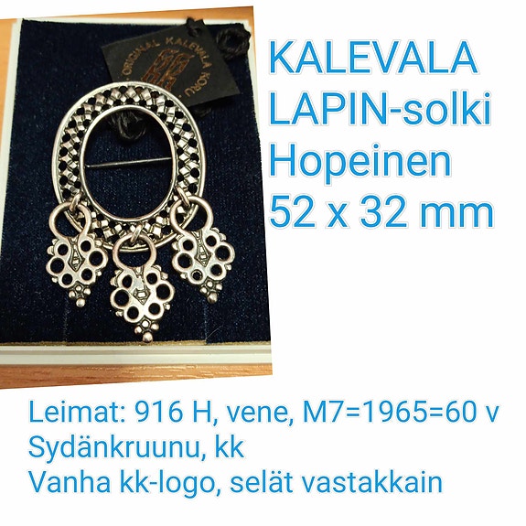 KALEVALA, LAPIN KORUT:solki, korvakorut, riipus  voi ostaa yhdessä tai erikseen