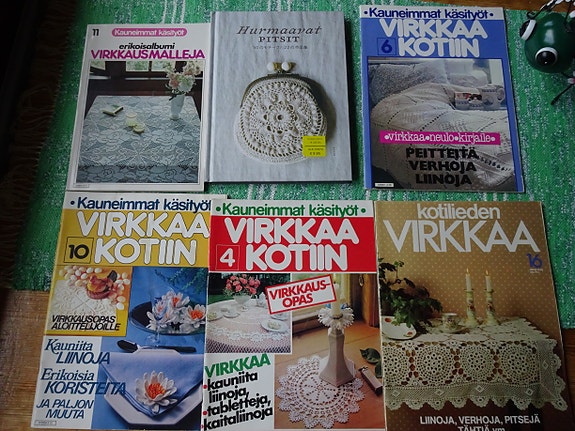Virkkaus- ja pitsikirjat käsitöihin