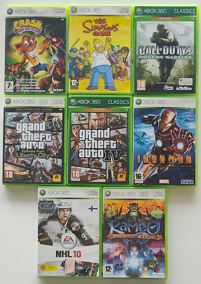 Xbox360 pelejä