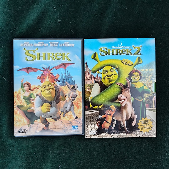 Shrek ja Shrek 2 DVD-elokuvat