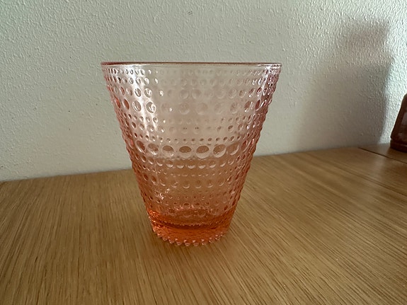 Iittala Kastehelmi juomalasi vaaleanpunainen