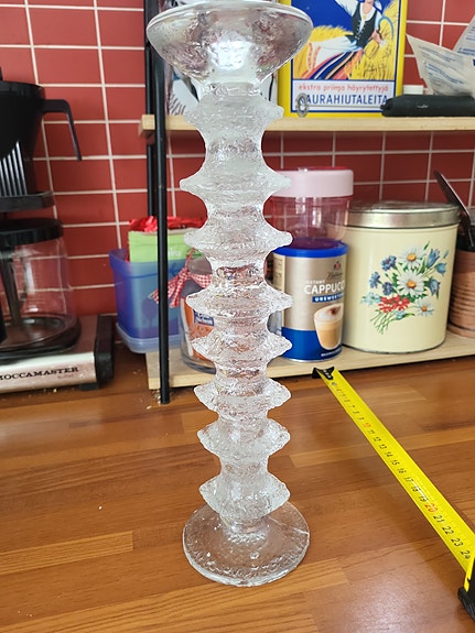 Iittala Festivo kynttilänjalka lasi 8 solmuinen