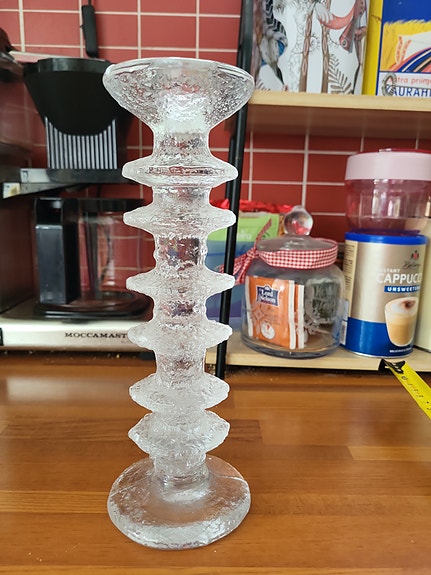 Iittala Festivo kynttilänjalka kirkas lasi 6 solmua