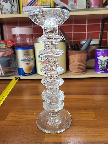 Iittala Festivo kynttilänjalka kirkas lasi 6 solmua