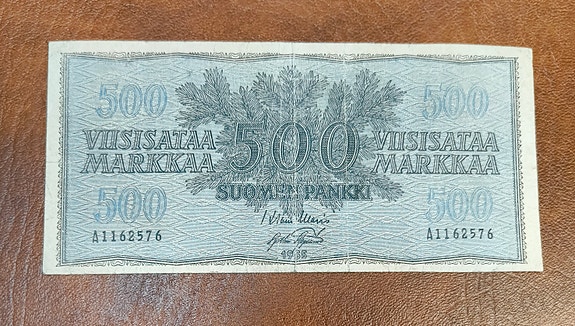 500 markkaa v. 1955