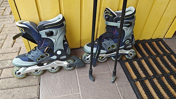K2 rullaluistimet ja Exel sauvat