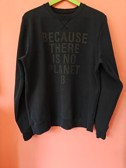 Ecoalf sininen collegepaita There is no planet B koko L