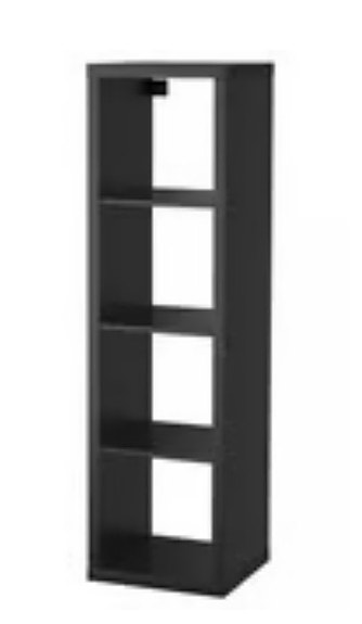 2 mustaa Ikea hyllykköä