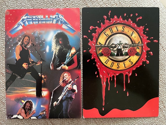 Metallica ja Guns N’ Roses julisteet