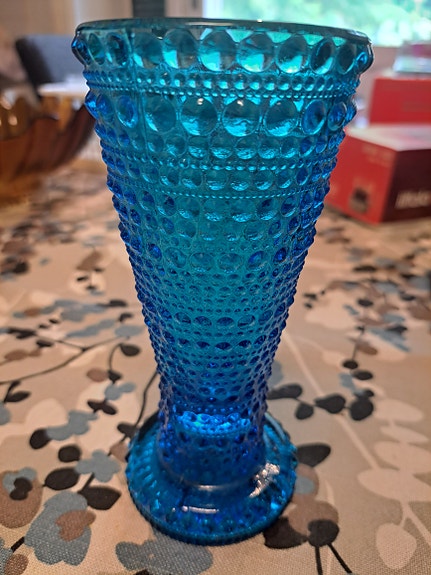 Iittala Kastehelmi sininen kääntömaljakko
