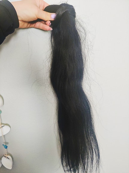 Rapunzel of Sweden ponytail 50cm musta