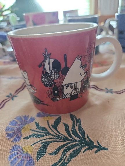 Muumimuki Tumma Roosa -90 luku