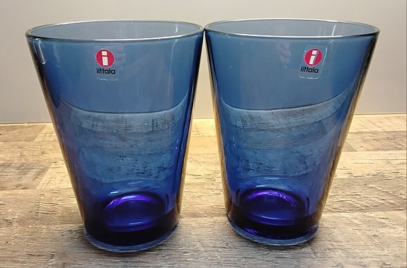 Iittala Kartio 40cl  siniset juomalasit 2 kpl