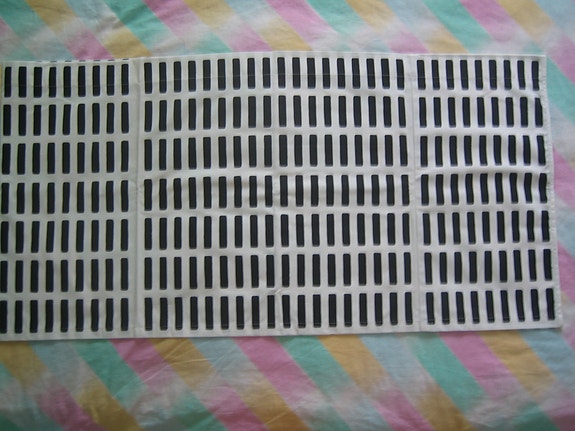 Artek Siena musta valkoinen verho 198 x 50 cm