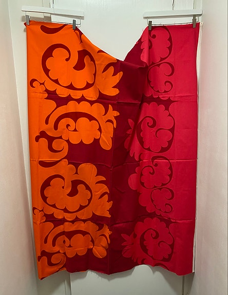 Marimekko Samovaari kangas oranssi-punainen
