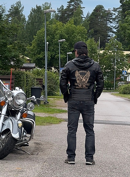 Harley-Davidson moottoripyörä nahkatakki 48-50 koko ruskea