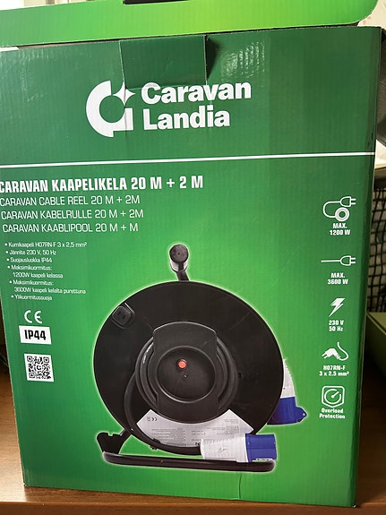 Caravan kaapelikela 20m + 2m