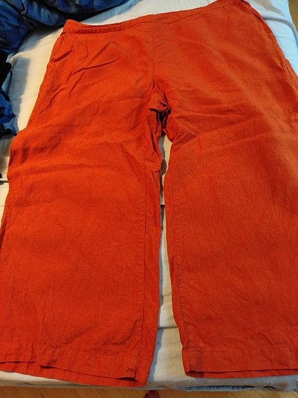 Nakoa culottes pellavahousut, väri poltettu oranssi, koko 3XL
(XXXL)