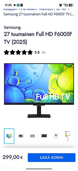 Samsung 27 tuumainen full HD