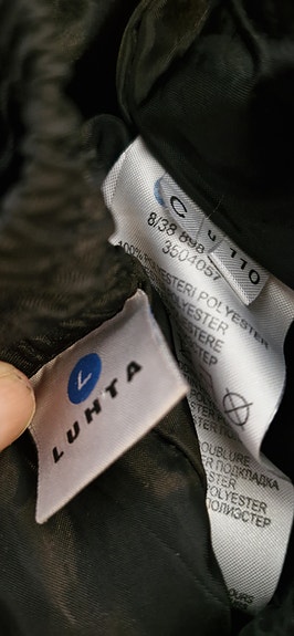 Luhta toppahousut koko 110, mustat