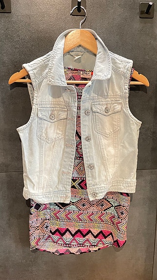 Vero Moda farkkuliivi S sininen