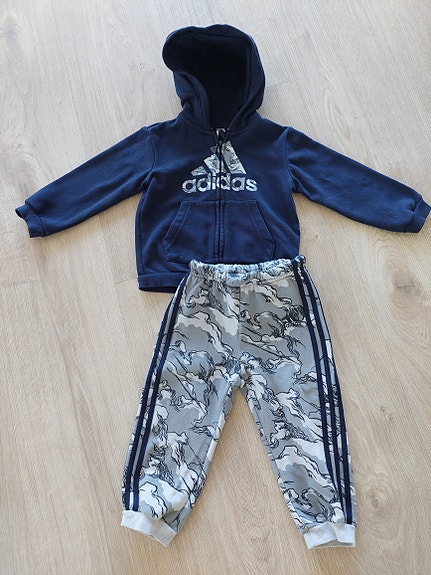 Adidas huppari ja collegehousut 86 cm