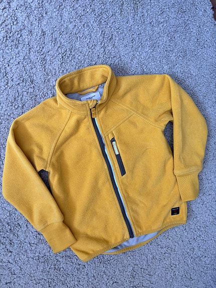 Polarn O. Pyret windfleece-takki koko 110 keltainen unisex