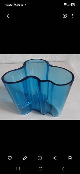 Iittala Aalto maljakko sininen
