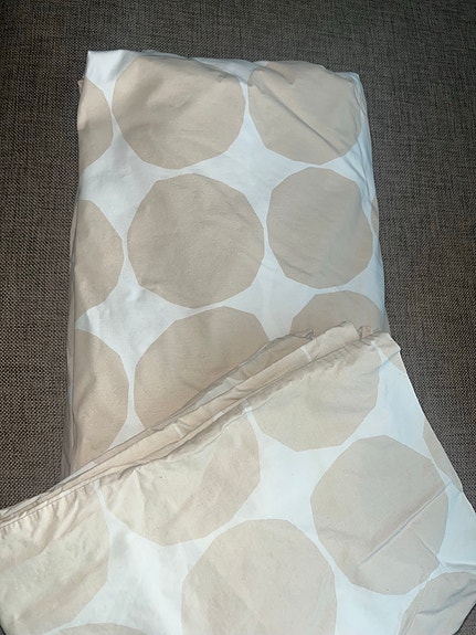 Marimekko kivet beige parivuoteen pussilakanasetti