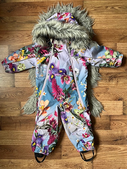 Molo kids kukka kuvioinen toppahaalari talveen, koko 86