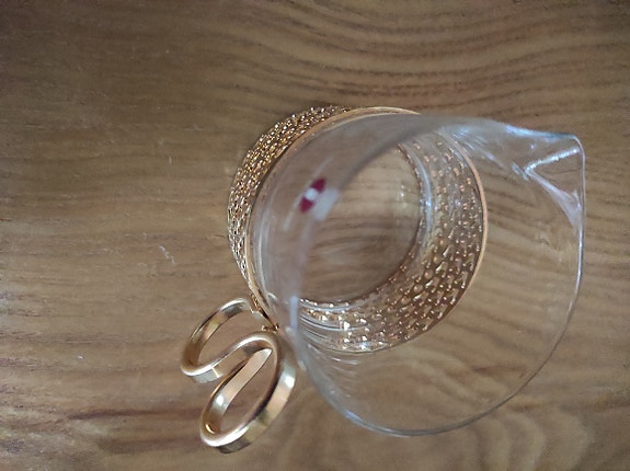 Iittala lasinen sokerikko ja kermakko metallipidikkeellä