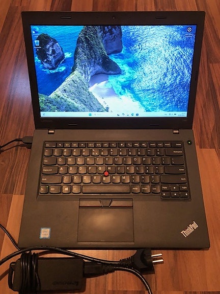 Lenovo L460 Kannettava tietokone, laturi ja telakka Win11