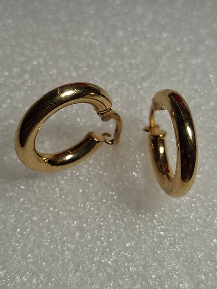 Kultaiset rengaskorvakorut 16.4 mm Uusi 585 kulta