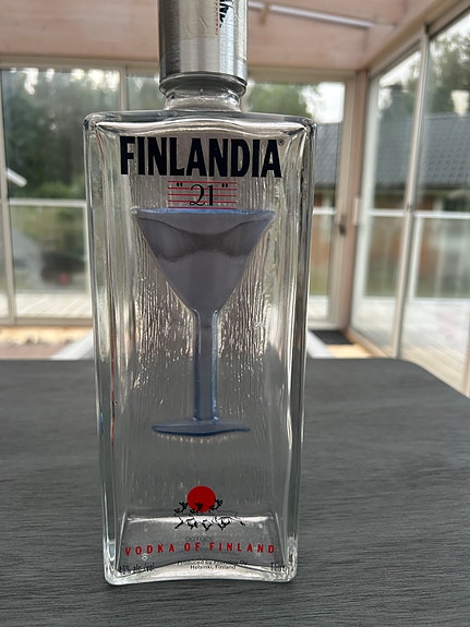 Tapio Wirkkala 1990 luvun Finlandia ”21” tyhjä pullo