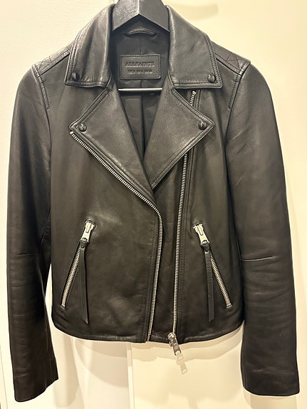 AllSaints nahkatakki XS musta