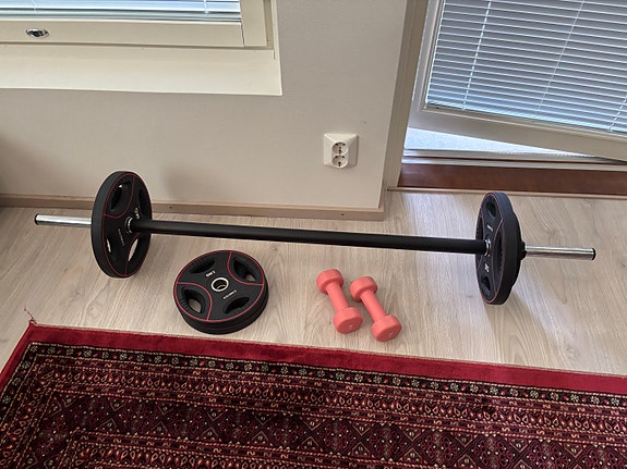 Gymstick pro levypainosetti/pumpsetti 20kg