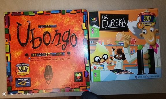 Vuoden lautapelit 2007&2017 Ubongo ja Dr. Eureka