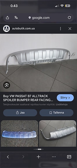 B7 passat alltrack diffuusori