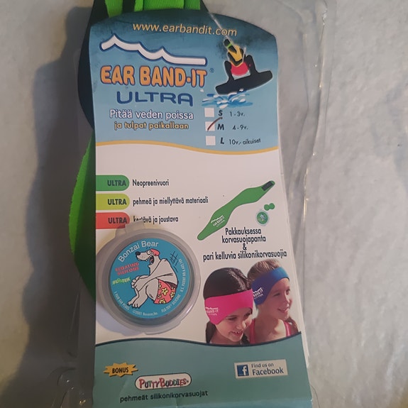 Ear Band-It Ultra korvapanta koko M vihreä