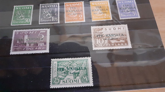 1941 Suomi Itä-Karjala postimerkkisarjat+ Mannerheim