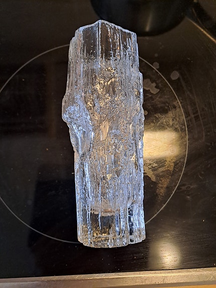 Tapio Wirkkala Iittala jäävuori lasimaljakko kirkas