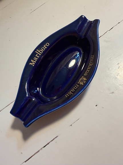 Arabia Marlboro tuhkakuppi sininen