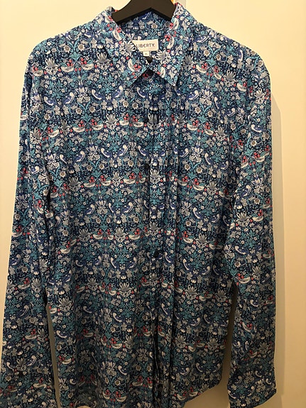 Libertys Floral Dress Shirt XL Tana Lawn Cotton.