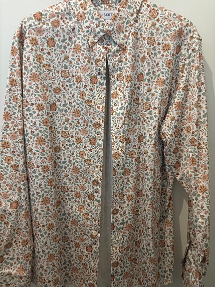 Libertys Floral Dress Shirt XL Tana Lawn Cotton.