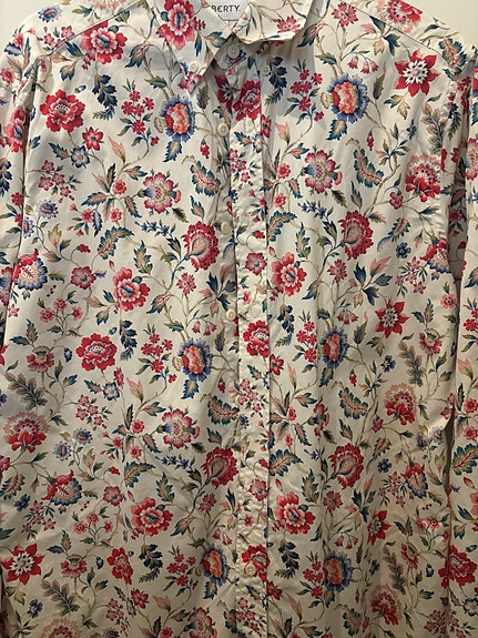 Libertys Floral Dress Shirt XL Tana Lawn Cotton.